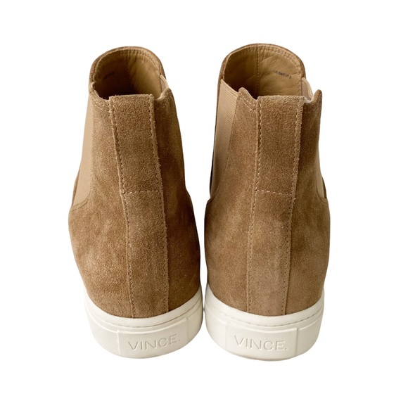 Vince Newlyn Suede Slip On Chelsea Boots Booties Leather Water Resistant Size 8 - Picture 10 of 16